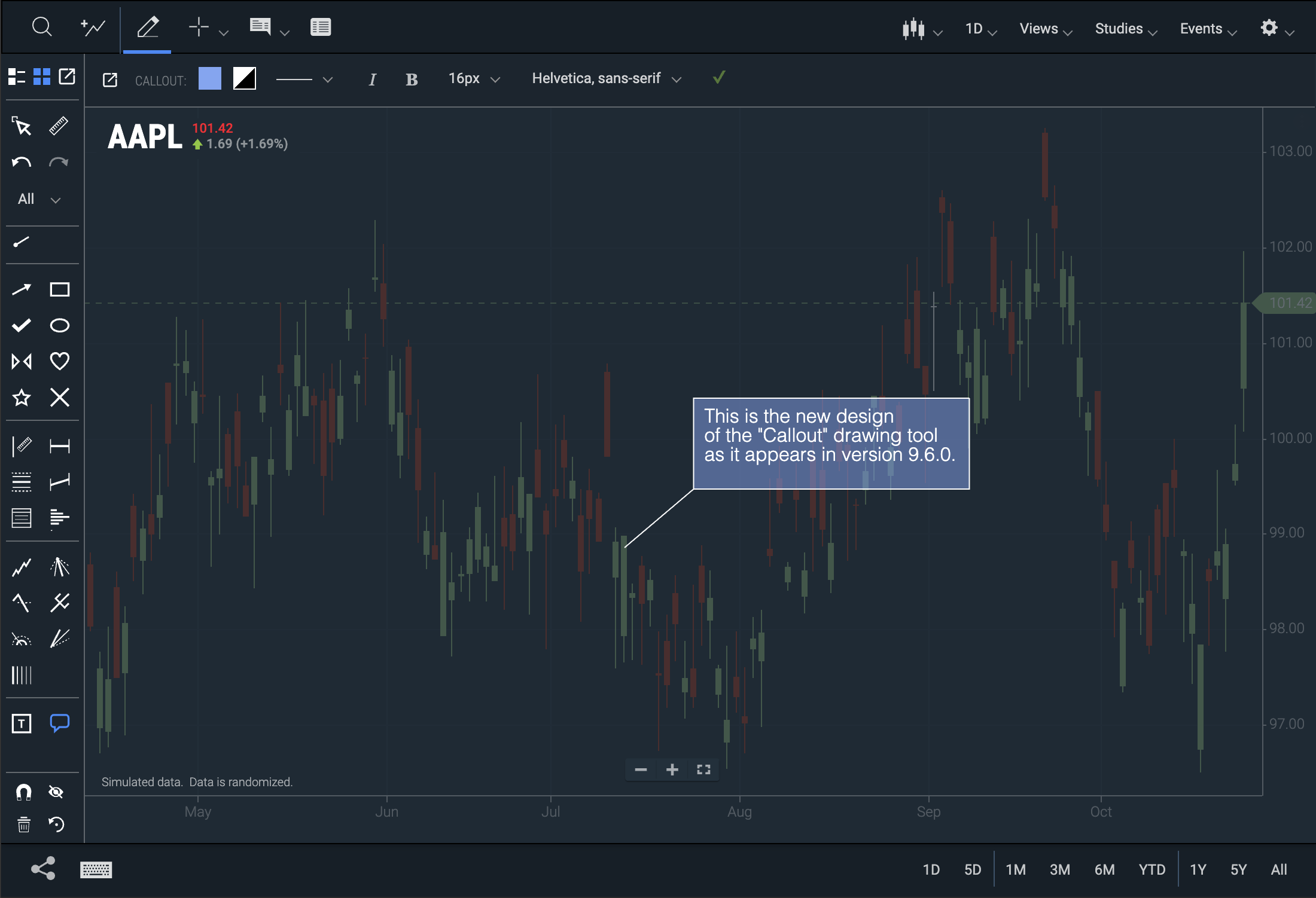 New look for the callout drawing tool.