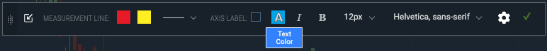 Customize the color of text in chart drawings