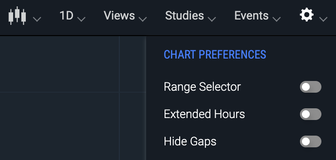 Hide Gaps Toggle in Preferences Menu